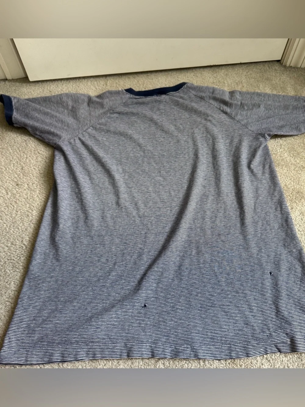 Vintage Champion Striped Harvard Ringer Tee 1970s Made in the USA Cotton - Picture 6 of 12